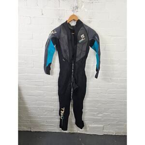 O'Neill Women's Reactor-2 3/2MM Back Zip Full Wetsuit Black Blue Size 14 Aus